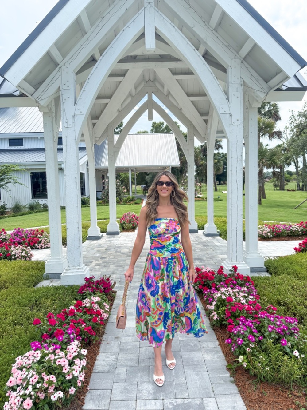 Amanda Uprichard Multicolor Floral Strapless Midi Dress - Lumiere dress